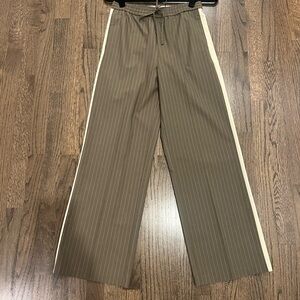 Zara Women’s Striped Pants with Cream Accents